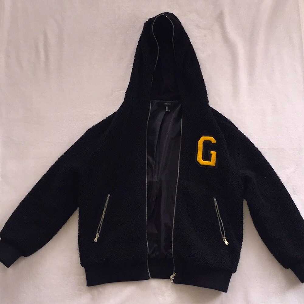 Faux Fur Zip-up Hoodie